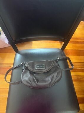 Marc Jacobs Dark Brown Pebbled Leather Crossbody Bag